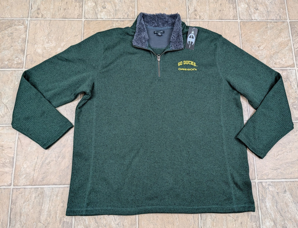 Champion Elite sz 2XL men's Fleece Pullover Jacket Top Go Ducks Oregon 0568